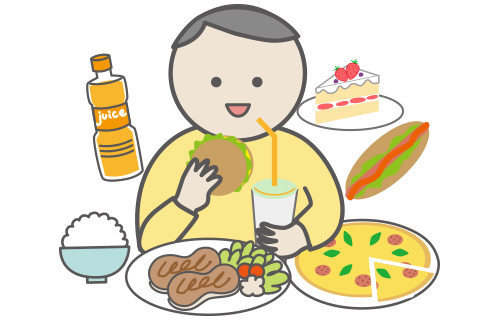 暴飲暴食イラスト
