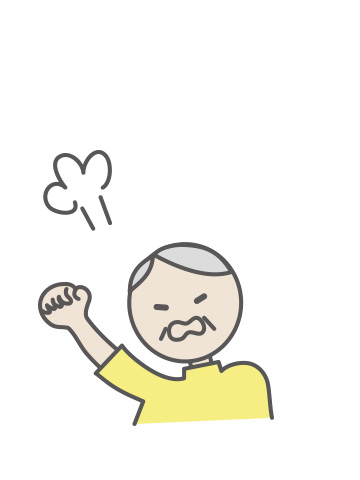 腹を立てて攻撃的になる